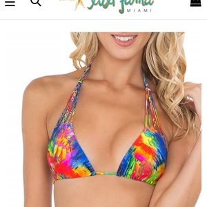 Luli Fama Strappy Bikini top brand new w/o tag